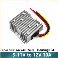Nouveau convertisseur de puissance DC-DC élévateur 2026, étanche IP68, 5V 6V 9V 10V 11V vers 12V, 20A 15A 10A, boîtier en aluminium