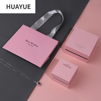 Huayue couvercle personnalisé et papier de base emballage en carton cadeau collier pendentif anneau boîte à bijoux