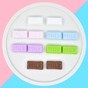 Cabujón de resina de chocolate con leche de colores, de base plana, superventas, para accesorios de bricolaje de comida de casa de muñecas y álbumes de recortes - Product Image 2