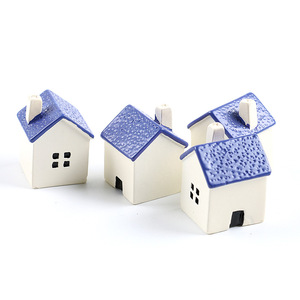 Adorno de Micropaisaje con Forma de Castillo, Iglesia y Musgo, <span class=keywords><strong>Casa</strong></span> de Estilo Mediterráneo, Artesanía Decorativa - Product Image 4