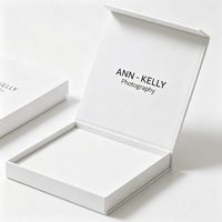 Boîte cadeau magnétique de luxe blanche taille personnalisée pour photographie de portrait emballage d'album photo artistique boîte cadeau rigide avec couvercle magnétique