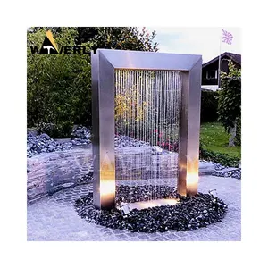 Garten dekorative künstliche Edelstahl Wasserfall Wasserfall Wasserfall Outdoor Regen Vorhang Brunnen