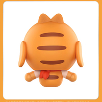Jouet original authentique POP MART Labubu Crybaby Space Cat Orange en PVC, boîte mystère à l'aveugle