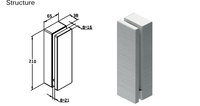 Support mural en acier inoxydable pour garde-corps de balcon, poteau de fixation pour verre sans cadre, pince de fixation pour clôture d'escalier, balustrade, main courante HDSAFE