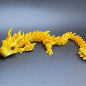 Figurine de dragon imprimée en 3D, serpent articulé et flexible, créature fantastique, modèle de bureau anti-stress pour exposition et cadeau - Product Image 4