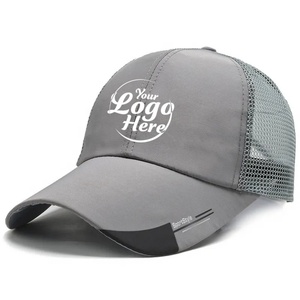 Wholesale Custom Men's Lightweight Mesh Summer Outdoor Fishing Breathable Sports <b>Baseball</b> <b>Cap</b> - Product Image 1