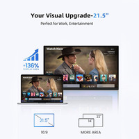 Eimio Pantalla Táctil Portátil IPS de 21.5 Pulgadas, Táctil Capacitiva de 10 Puntos, FHD 1080P, Tipo-C, Altavoz Integrado, Extensor de Monitor para Portátil OEM