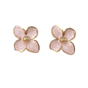 Fashion flower butterfly Four-leaf <b>earrings</b> <b>Top</b>-rated to Ship Inventory Recycled Stainless Steel Lightweight Comfort wholesale - Product Image 5
