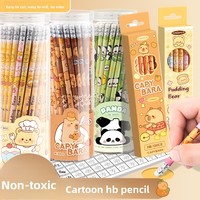 Lot de 50 crayons en baril, cadeau pour les élèves du primaire, crayons d'écriture HB, coffret de 12 crayons, fabrication chinoise
