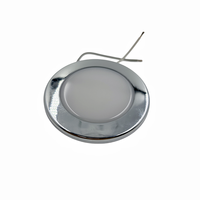 Plafonnier LED sans clips à ressort, découpe 59 mm, IP54, 12V/24V, chromé, lumière chaude, pour camping-car, bateau, armoire, éclairage encastré