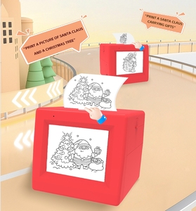 Nouvelle <span class=keywords><strong>imprimante</strong></span> mini créative 2026 pour enfants, boîte rouge, <span class=keywords><strong>imprimante</strong></span> AI portable sans fil, prend en charge l'impression instantanée de photos et de vidéos - Product Image 1