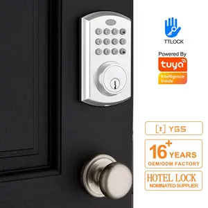 Smart Home Security Cerradura Ttlock Blue-Tooth digitale biometrica elettronica Tuya Smart catenaccio serratura porta