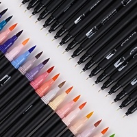 Ensemble de stylos aquarelle lavables pour enfants stylo contour à base d'eau avec stylo de couleur peinture entière cadeau de papeterie résistant à l'huile pour marqueurs d'art