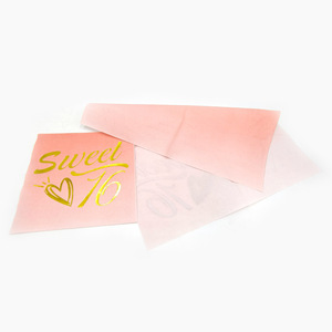Custom Gold Foil Printed Paper Napkins 330mm Square Disposable For Birthday Wedding Party Three Layer Superior Quality - Product Image 4
