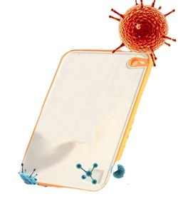 Planche à découper en plastique pour la cuisine, antibactérienne et anti-moisissure, double face, qualité alimentaire, avec adhésif - Product Image 3