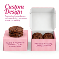 Boîte à biscuits personnalisée avec logo imprimé, emballage de boulangerie avec boîte en papier pour biscuits