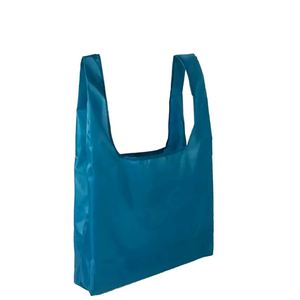Polyester/RPET Eco-friendly <b>Recycled</b> Foldable Shopping <b>Bag</b> with Pocket for Daily Use - Product Image 3
