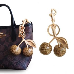 Colgante de Hojas Verdes de Cerezo de Alta Calidad, Exquisito Colgante Dorado, Llavero para Bolso de Mujer, Nuevo Diseño de Metal y Cristal a la Moda - Product Image 2