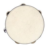 8" Hand Held Tambourine Drum Bell Birch Metal Jingles Percussion Musical Educational Toy Instrument for KTV Party Kids Games