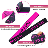 Bandeau en silicone personnalisé avec logo imprimé réglable, antidérapant à l'intérieur, sangle en dentelle personnalisée, bande en polyuréthane pour les bords