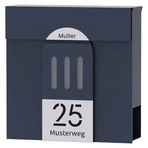 Boîte aux lettres murale de style européen moderne pour jardin extérieur, plaque personnalisée avec nom et adresse, en acier inoxydable, étanche, antivol, pour lettres et courrier - Product Image 4