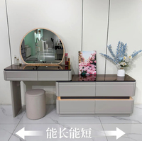 Table de Maquillage Amovible en MDF Écologique avec Miroir LED pour Hôtels, Écoles, Chambres et Salles de Bain – Style Moderne – Vente en Gros