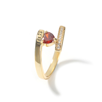 Anillo de Plata de Ley S925 UWIN con Nombre Personalizado y Piedra de Nacimiento, Joyería Personalizada, Regalo de Cumpleaños para Mujer