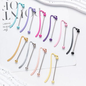 6 <span class=keywords><strong>inch</strong></span> dây thép không gỉ vòng móc chìa khóa đầy màu sắc bọc cáp máy bay Keyring cho treo hành lý thẻ Twist Khóa vòng - Product Image 4