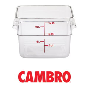 Square Food Storage <b>Container</b> 11 L, without Lid Cambro 12Sfscw - Product Image 4