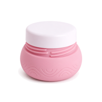 Pot de voyage en silicone non toxique de 30 ml, conteneur portable pour crème pour le visage, lotion corporelle, démaquillant, avec logo personnalisé pour un usage quotidien