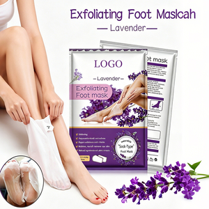 <span class=keywords><strong>Masque</strong></span> exfoliant pour les pieds à la lavande, marque privée OEM ODM, éliminateur de callosités, élimination des peaux mortes, chaussettes hydratantes pour le soin des pieds - Product Image 2