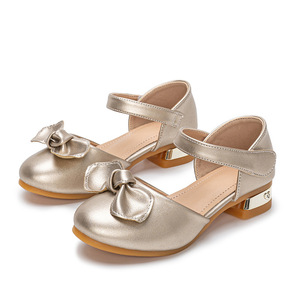 Scarpe da Principessa con Fiocco Dorato per Bambine <span class=keywords><strong>mj</strong></span>, Comode con Cinturino a Fibbia, per Spettacoli e Sfilate - Product Image 4
