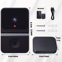 Intelligent Home Security Video Doorbell with Night Vision Two-Way Phone Call Remote Access Color Camera 2.4GHz Tuya Application