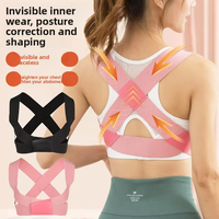 Ceinture Correctrice de Posture Invisible Unisexe pour Épaules et Dos, Soutien Lombaire pour Adultes, Anti-Bosses, Écologique, Fitness