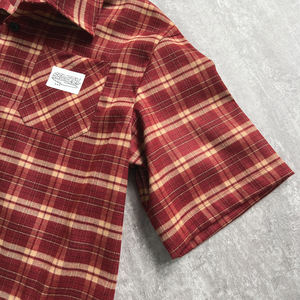 T-shirt décontracté à revers avec logo, en coton épais, coupe oversize à épaules tombantes, chemise à carreaux boutonnée de créateur pour homme - Product Image 4