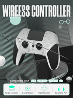 Control Inalámbrico para Juegos Data Frog, Joystick para PS4/PS4 Pro/PS4 Slim y PC, Óptimo para Consolas de Juegos