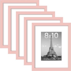 Set di 5 Cornici Portafoto in Legno MDF Ecologico, Design Creativo, Formati 3.5*5", 4*6", 5*7", 6*8", 8*10", A3, A4, per Esposizione su Tavolo - Product Image 4