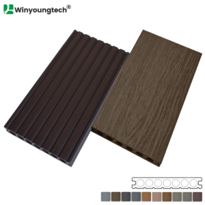 Hot Bán Giảm Giá Lớn Ngoài Trời Co-Đùn WPC Boong Bảng Chống-Trượt Composite WPC Decking 148*23Mm Cho Vườn Hồ Bơi Ban Công - Product Image 4