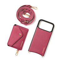 Vente en gros d'étuis de téléphone portable en cuir véritable de luxe personnalisés avec porte-cartes magnétique détachable pour iPhone
