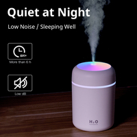Nouveau 2021 H2O Dropshipping 300ml Mini Humidificateur d'Air Portable à Ultrasons USB en Plastique pour Maison, Hôtel, Voiture