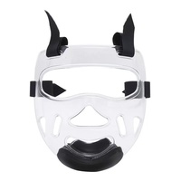 Masque de protection facial transparent léger en ABS Quteng pour les arts martiaux, taekwondo, karaté, boxe, équipement d'entraînement unisexe