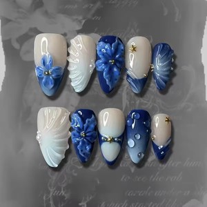 <span class=keywords><strong>Hermosas</strong></span> <span class=keywords><strong>Uñas</strong></span> Postizas Hechas a Mano, <span class=keywords><strong>Uñas</strong></span> Artificiales 3D, <span class=keywords><strong>Uñas</strong></span> de Gel - Product Image 4