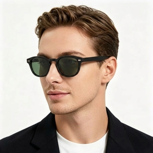 Lunettes de soleil rétro G15 à monture complète en fibre de propylène légère, verres verts UV400 de haute qualité, nouvelle collection de luxe personnalisable en PC – Vente chaude directe usine - Product Image 2