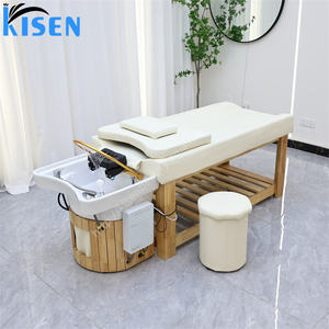 Kisen Commercial Salon Shampooing Lit Circulation De L'eau LED Thérapie Par La Lumière <span class=keywords><strong>Cheveux</strong></span> <span class=keywords><strong>Lavage</strong></span> Machine Tête Spa Plateau Table De Massage - Product Image 4