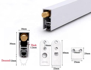 Joint inférieur <span class=keywords><strong>de</strong></span> <span class=keywords><strong>porte</strong></span> automatique en <span class=keywords><strong>aluminium</strong></span> - Product Image 2