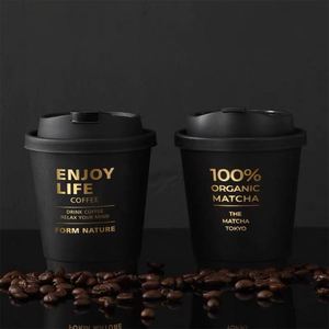 <b>Disposable</b> Black 8oz 12oz 16oz 20oz 24oz Coffee <b>Cups</b> Double Wall <b>Cup</b> Custom logo Compostable Takeway - Product Image 2