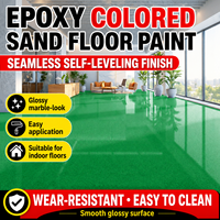 Revêtement de sol en époxy effet marbre, auto-nivelant, peinture de sol intérieure avec sable coloré, aspect liquide