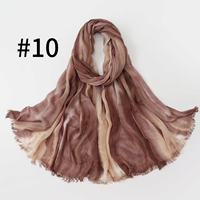 Écharpe longue plissée à franges colorée pour femme, châle arc-en-ciel polyvalent de haute qualité, foulard du Ramadan, cadeau pour la fête des mères