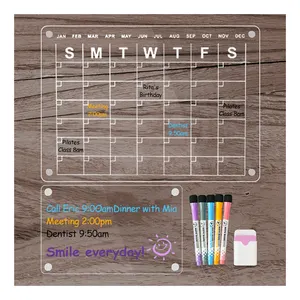 Top Quality Wholesale Customized Monthly Daily Calendar Planner Whiteboard Fridge Magnetic Acrylic Dry Erase Whiteboard