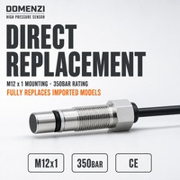 Capteur haute pression de type barillet fileté DOMENZI BHS0029, NPN PNP sélectionnable, 350 bars, avec câble, en stock